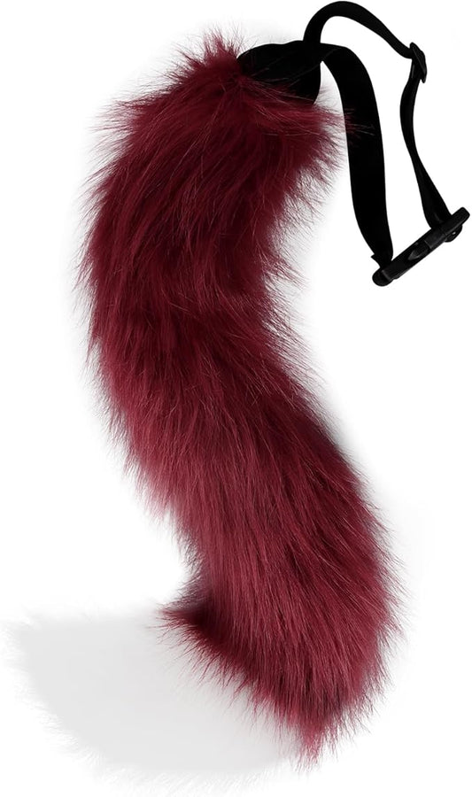 Faux Fur Fox Wolf Tail Animal Dog Furry Tails for Halloween Party Cosplay Accessory
