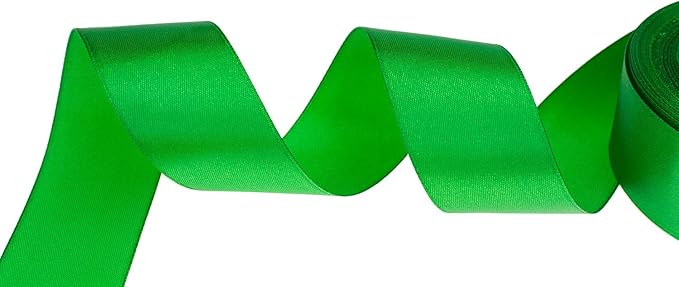 ATRBB 25 Yards 1-1/2 inch Wide Satin Ribbon Perfect for Wedding,Handmade Bows and Gift Wrapping(Green)