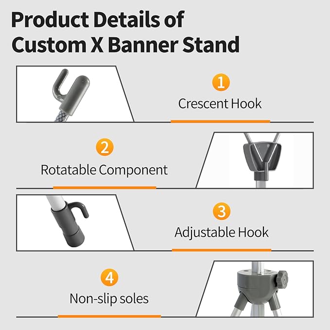 Custom Banner with X Stand for Business, 31.5" X 70.86" Banners and Signs customize with Carrying Bag, Outdoor and Indoor Display, Advertising, Portable Retractable Banner for Exhibitions & Events