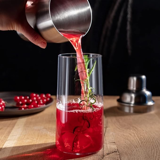 Krosno Glasses Set | 6x Tall Water Juice Drinking Glasses 18.3 oz + 6x Water Juice Drinking Glasses 12.9 oz | Avant-Garde Collection | Crystal Glass | Dishwasher Safe