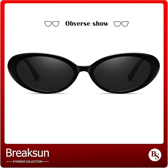 Retro Oval Sunglasses for Women Men Fashion Small Oval Sunglasses 90s Vintage Shades