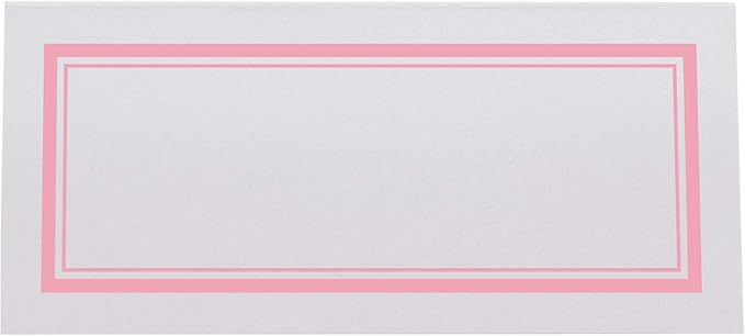 Double Line Border Printable Place Cards, Pink (Choose Color), Set of 150 (25 Sheets), Laser & Inkjet Printers - Wedding, Party, Dinner, and Special Events - Made in the USA