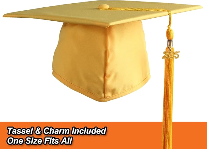 OSBO GradSeason Matte Graduation Cap and Gown 2025 Set with Tassel for High School & College 10 Colors