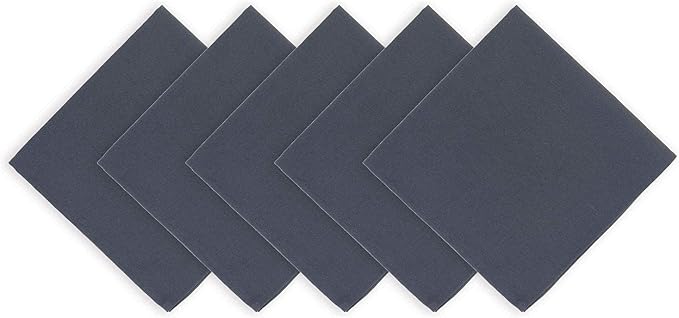 Arkwright Restaurant Cloth Napkins - (Pack of 25) Spun Polyester Dinner Napkin with Hemmed Edges - Ideal for Dinner, Wedding, Party, Banquet, Kitchen, 20 x 20 in, Black