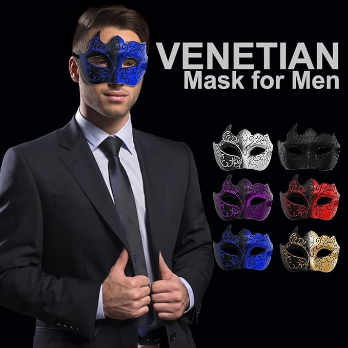 Masquerade Masks for Women Men Couple Lace Eye Mask for Venetian Carnival Halloween Party Ball Prom Costume Mardi Gras
