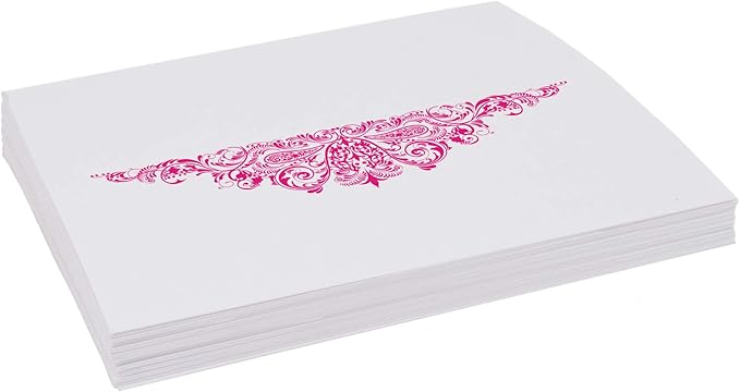 Paisley Place Cards, Fuschia (Choose Color), Set of 150, Pre-cut and Scored - Wedding, Party, Dinner, and Special Events - Made in the USA