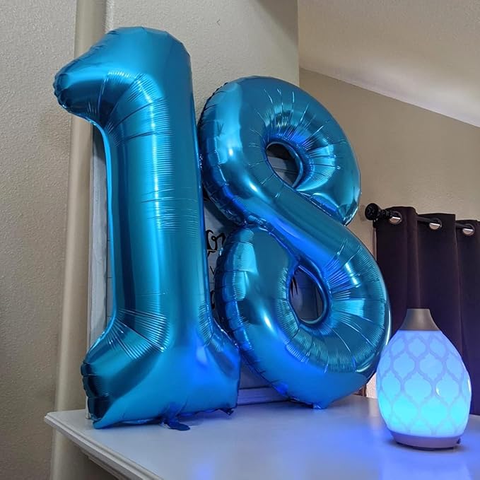 40 inch Blue Number Balloon Giant Foil Helium Balloons Blue Number 1 Balloon for 1st Birthday Party Decorations