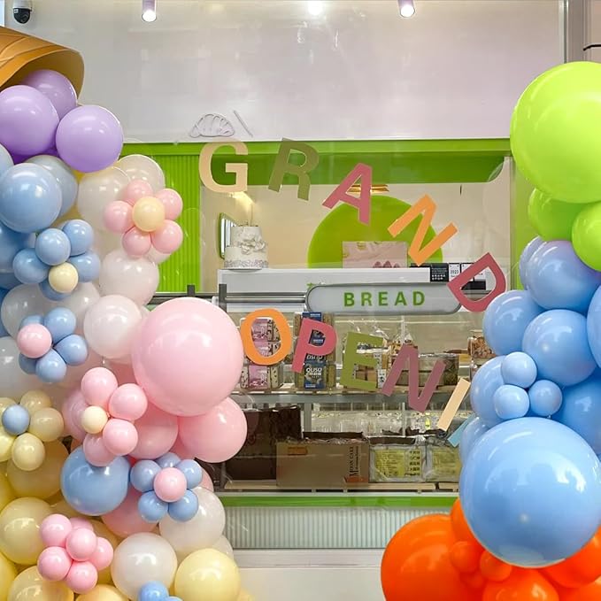 Colorful Rainbow Balloon Arch Kit, 166Pcs Multicolor Birthday Bright Balloons Garland for Birthday Baby Shower Wedding Party Decorations