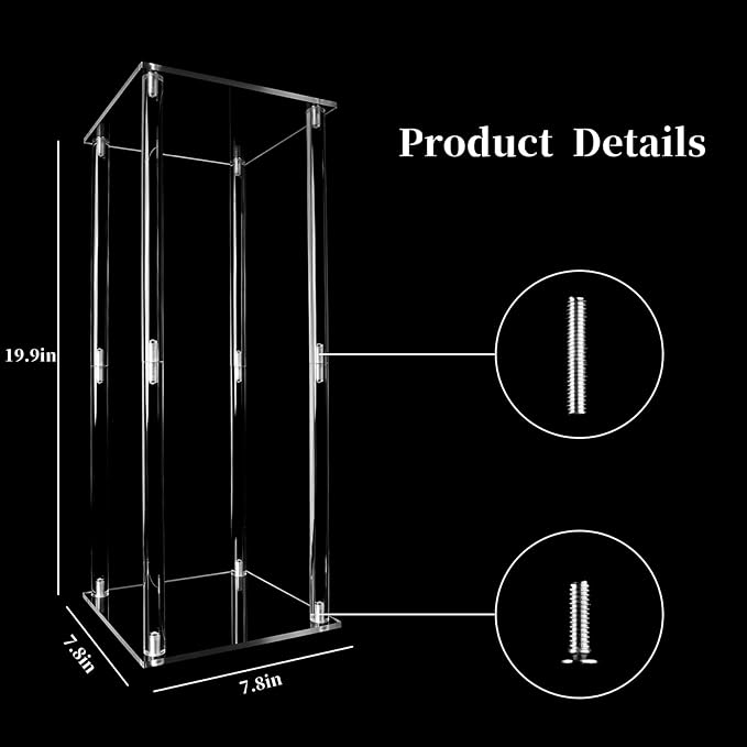6Pc Tall Acrylic Vases Wedding Centerpieces for Tables - 20inch Clear Flower Stand for Wedding Birthday Party Home Table Decorations