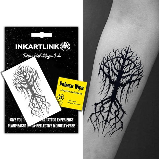 INKARTLINK Semi Permanent Tattoo, Party Tattoo, Beautiful and Realistic Design, Fun Tattoo Experience, Cruelty-free, Non-reflective, Waterproof (Tree of Life 2)