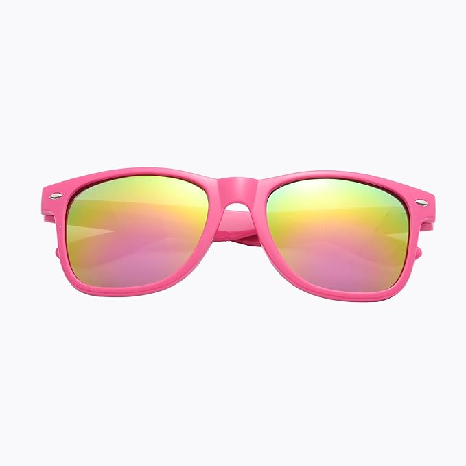 Fsmiling Hotpink Sunglasses Bulk Adult Party Sunglasses 80s Sunglasses Pack for Men Women Valentine's Day Party Favors-10Pack