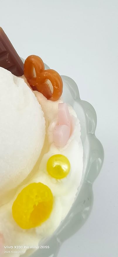 Generic Ice Cream Aromatherapy Candles, Glass Goblet, Decorative Dessert Shape, Fruit Fragrance, Christmas Birthday Festival Gift (Jasmine Pineapple)