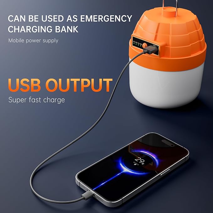 Rechargeable Portable LED Camping Lantern,3000LM,10000mAh PowerBank, LED Tent Lights for Camping,Essential Waterproof Camping Light for Hiking, Camping Essentials,Hurricane Power Outage Lanterns