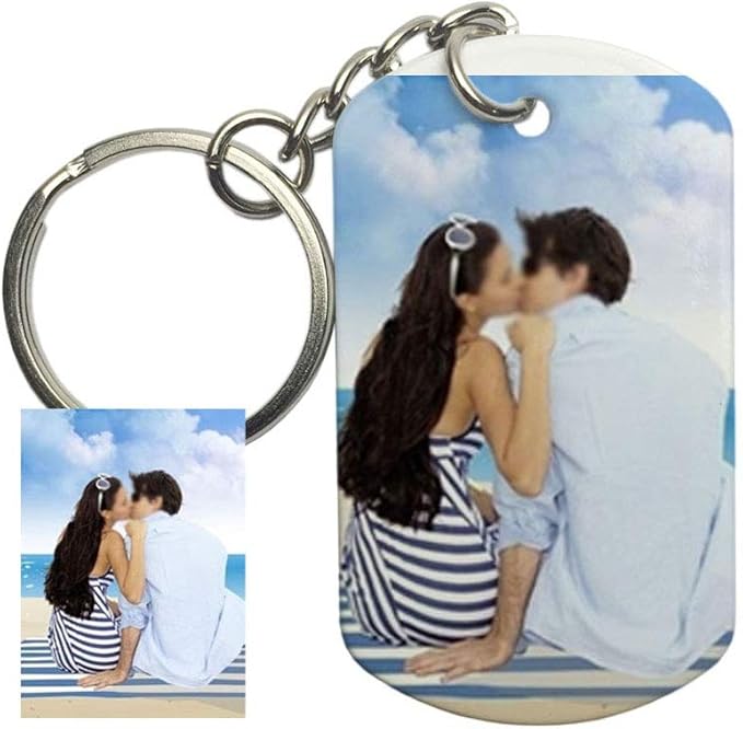 2 Side Personalized Key Chains Custom Picture Text Logo Photo for Men Women llaveros de hombre personalizados Colorful Dog Tag Metal Keychain