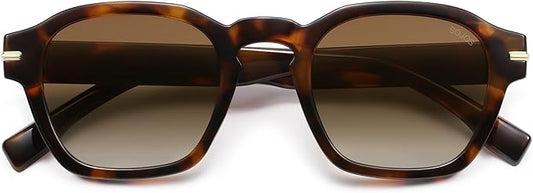 SOJOS Vintage Retro Square Polarized Sunglasses Men Standard Fit Trendy Womens Sun Glasses SJ2382