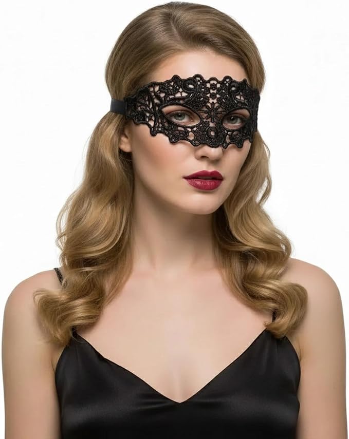 Exlinonline Lace Masquerade Mask Elastic,Fit for Adult,Soft Gentle Material,Specially For Costume,Thememed Party