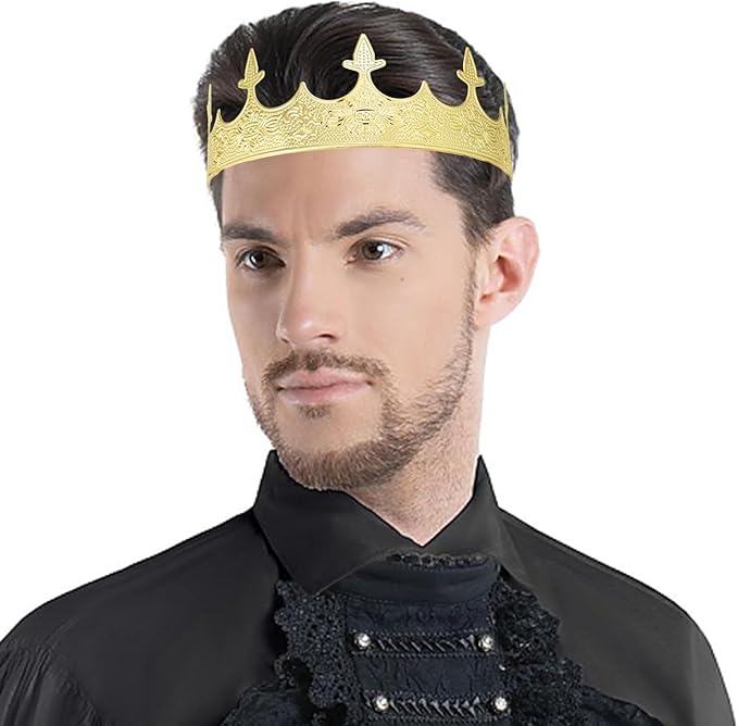 King Crown for Men Crowns Tiara for Birthday Party Costume