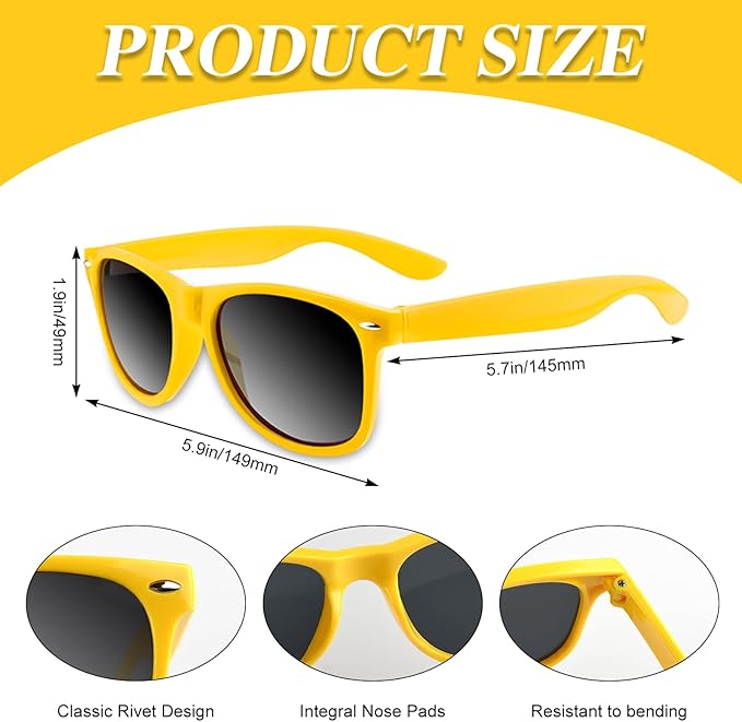 Colorful Party Sunglasses Bulk 20 Packs for Wedding Beach Summer Pool Party Supplies Goodie Bags Stuffers