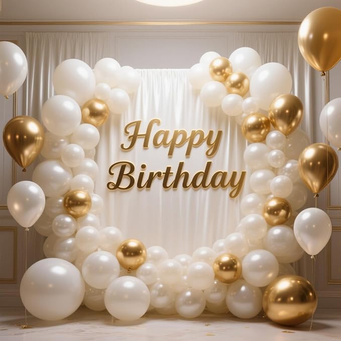 Pearl White Balloons 100 Pack, 12 Inch Latex Helium Pearl White Balloons Garland for Elegant Birthday Wedding Baby Shower Graduation Arch Party Decorations