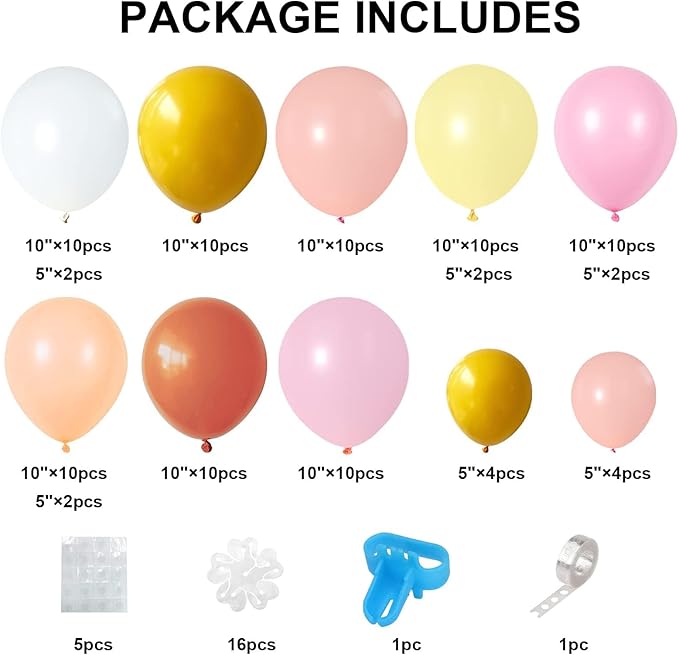 16 Set Daisy Flower Balloons DIY Kit,Boho Daisy Balloons Party Decorations for Birthday Baby Shower Wedding Anniversary Groovy Fairy Retro Hippie Theme Decor