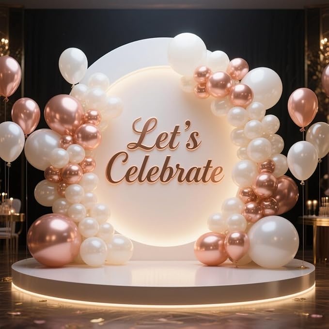 Pearl White Balloons 100 Pack, 12 Inch Latex Helium Pearl White Balloons Garland for Elegant Birthday Wedding Baby Shower Graduation Arch Party Decorations