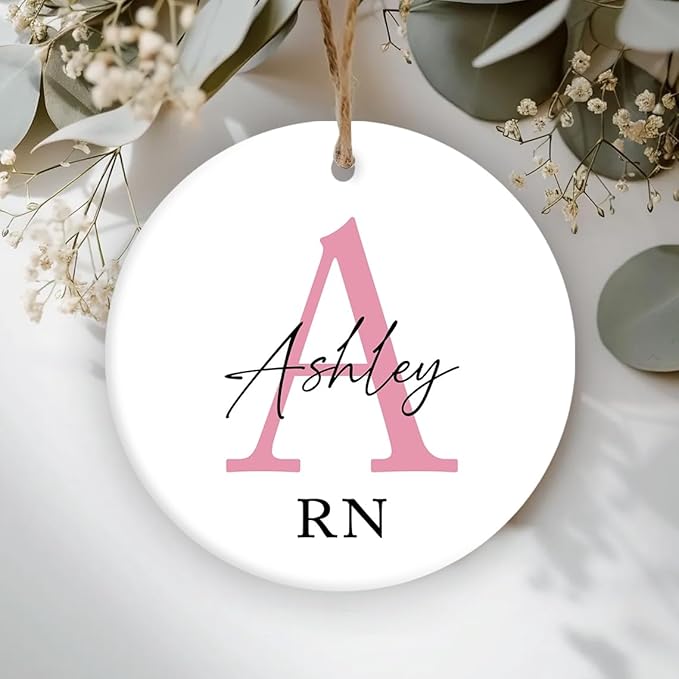 Personalized Registered Nurse Ornament, Nursing Graduation Ornament for Medical Students, Grad Gifts for Women Daughter Mom Friends, Rn Gifts for Nurse, Custom Rn Christmas Ornaments 2025