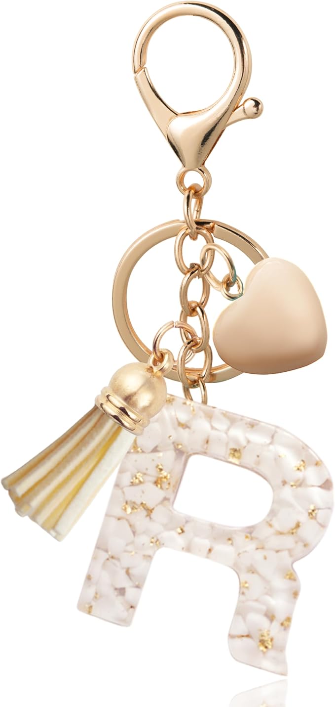 Initial Letter Keychain, Butterfly Keychain Cute Resin, Initial Keychain Backpack Charms, Key chain for Women, Girls
