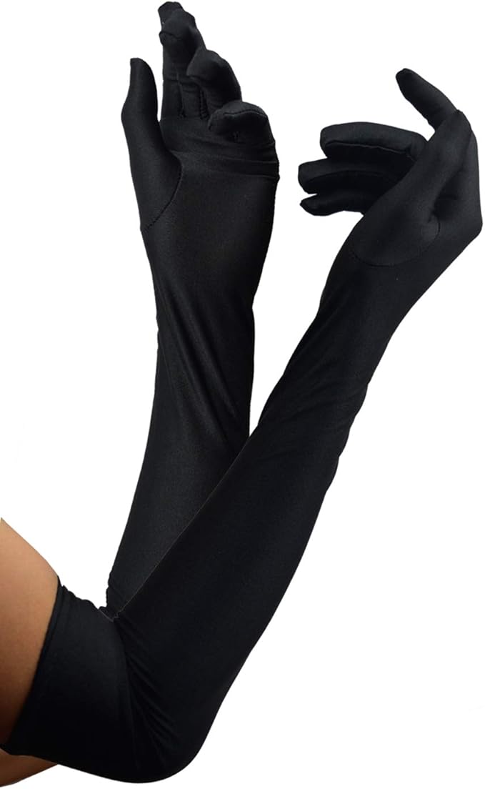 DRESHOW 1920s Great Gatsby Accessories for Women Flapper Headpiece Headband Gloves Costume Harlem Nights Accessories Set