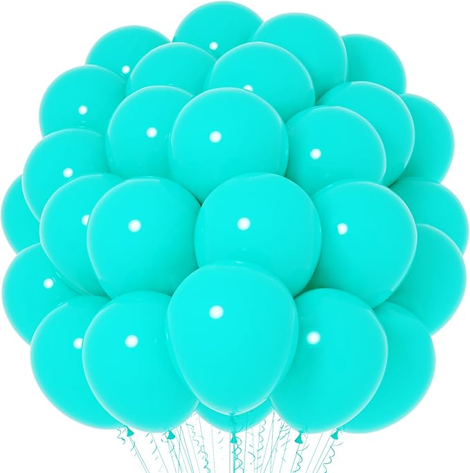Teal Blue Balloons, 66pack 12inch Turquoise Blue Latex Party Balloons for Wedding, Birthday, Graduation, Bridal Shower, Valentine's Day, Baby Shower, Gender Reveal Party Decorations