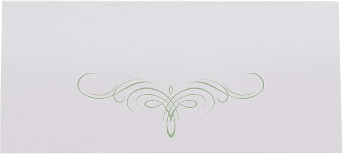 Decadent Flourish Place Cards, Sage (Choose Color), Set of 150, Pre-cut and Scored - Wedding, Party, Dinner, and Special Events - Made in the USA