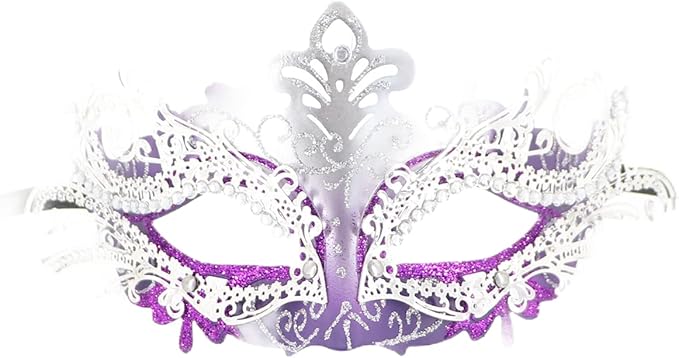 Coolwife Couples Masquerade Masks Metal Venetian Mardi Gras Party Evening Prom Costume Mask