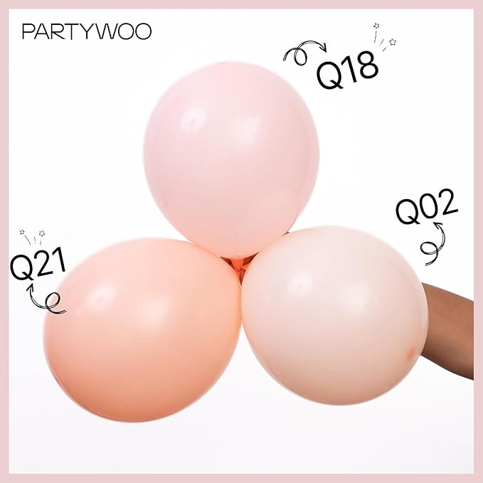 PartyWoo Baby Pink Balloons 50pcs 12 Inch Pastel Light Pale Pink Latex Helium Balloons for Girl Baby Shower Gender Reveal Engagement Wedding Princess Butterfly Birthday Party Decorations Pink-Q18
