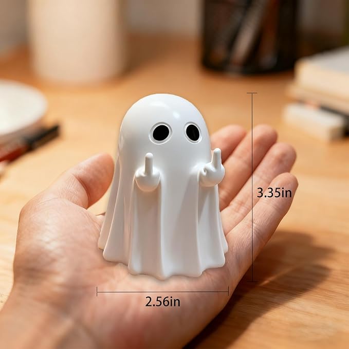 Halloween Ghost Figurine, Spooky Statue, Cute Resin Ghost, Halloween Shelf Decor, Home, Party and Coffee Table Decor