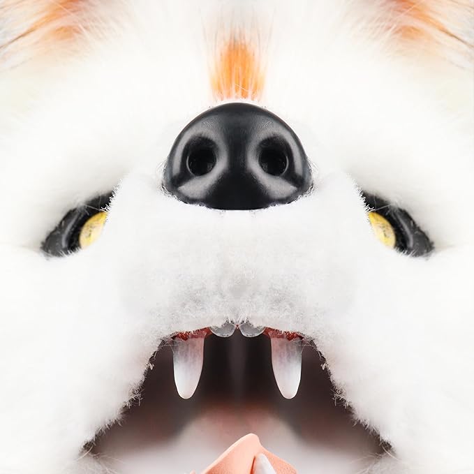 Animal Wolf Mask Cosplay Costume Accessories Furry Faux Fur Dog Fox Full Head Therian Masks Anime Dress up Party