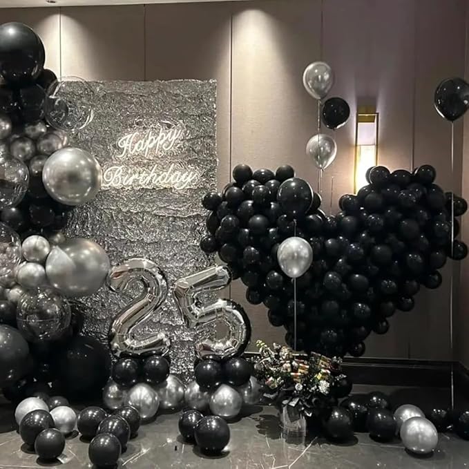 40 inch Silver Number Balloon Giant Foil Helium Balloons Silver Number 4 Balloon for 4th Birthday Party Anniversary Decorations Supplies