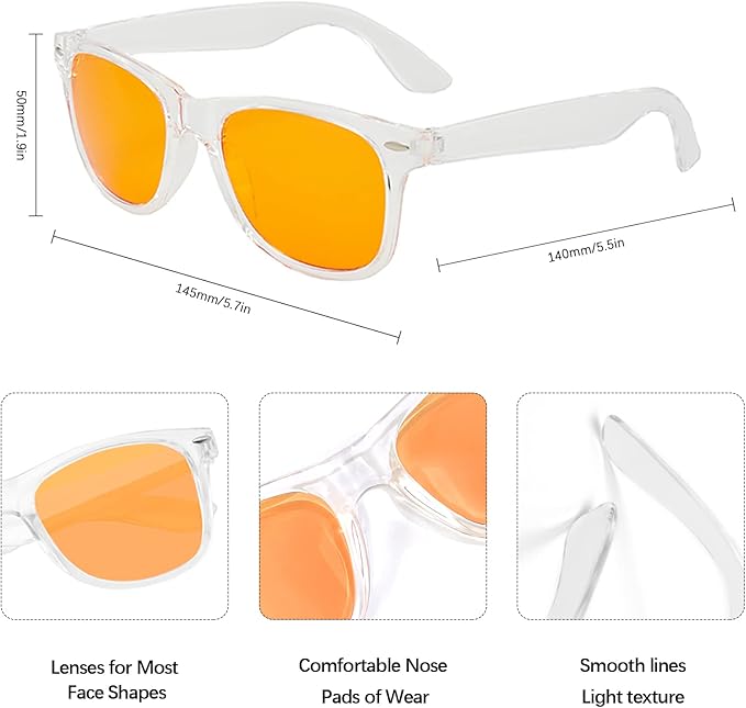 SUNOVELTIES 12/24 Pack Neon Party Sunglasses Mirrored/Jelly Lens Bulk Glasses Horn Rimmed Eyewear for Men Women