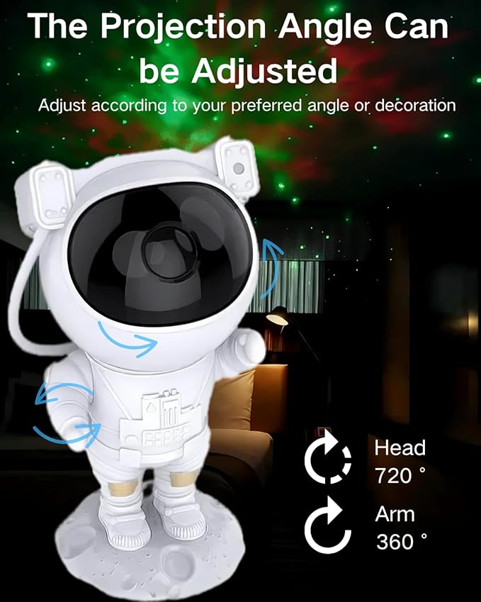 Galaxy Projector Astronaut Night Light, Star Projector Galaxy Light LED Lamp, 8 Nebula&Stars Effects, with Remote, Room Decorative Aesthetic, Gifts for Christmas, Birthdays, Holidays