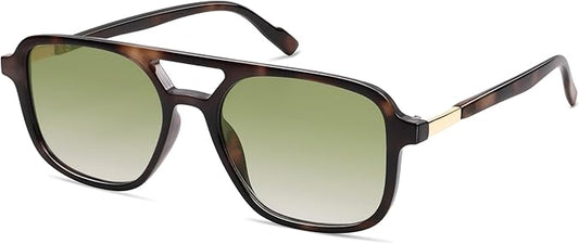 SOJOS Retro Aviator Sunglasses for Women Men,Trendy Rectangle Womens Mens Shades Sun Glasses SJ2202