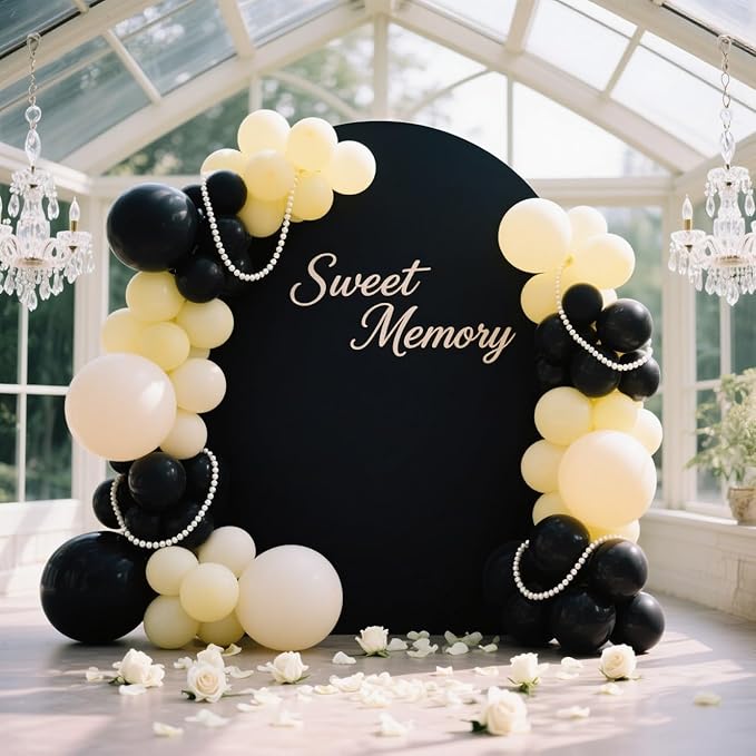 Black Balloons 100 Pack,12 Inch Matte Black Latex Helium-Ready Garland for Birthdays Weddings Baby Showers Graduations Elegant Arch Decorations