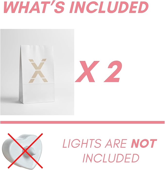 Light Up Letter X Sign - Luminary Bags Perfect for Personalized Happy Birthday Banner, Proposal Decorations, Engagement Party Decorations and Congratulations Banner for Your Loved One