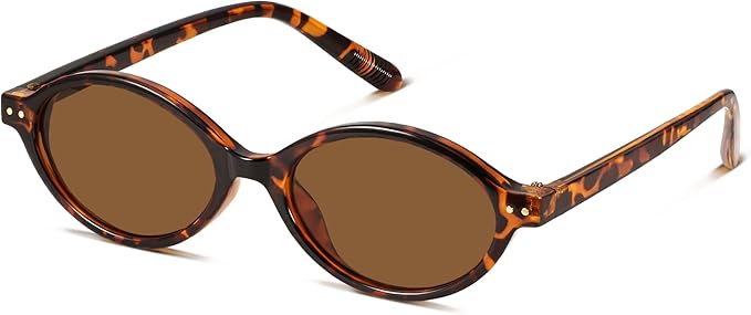 GRFISIA Retro Oval Sunglasses Womens Small Trendy Sun Glasses Sunnies UV400 Protection