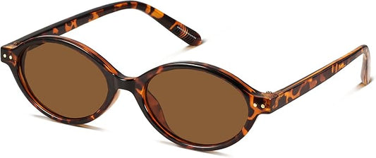 GRFISIA Retro Oval Sunglasses Womens Small Trendy Sun Glasses Sunnies UV400 Protection