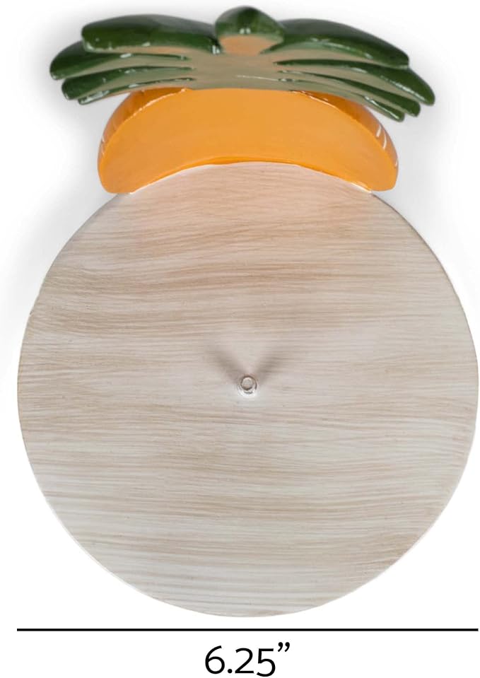 Elanze Designs Tropical Pineapple 12 inch Resin and Wood Paper Towel Holder
