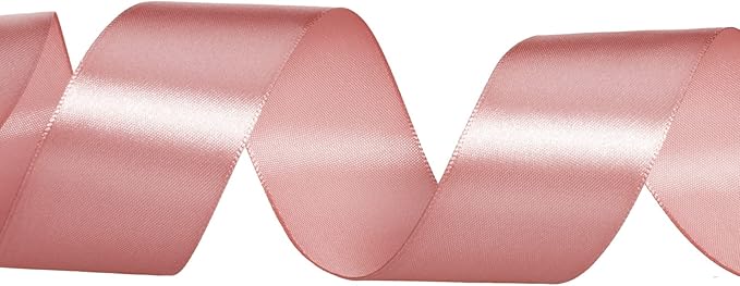 ATRBB 25 Yards 1-1/2 inch Wide Satin Ribbon Perfect for Wedding,Handmade Bows and Gift Wrapping (Rose Gold)
