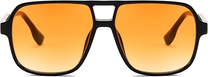 FEISEDY Retro Square Aviator Sunglasses Women Men 70s Vintage Trendy Plastic Frame Sun Glasses B4158