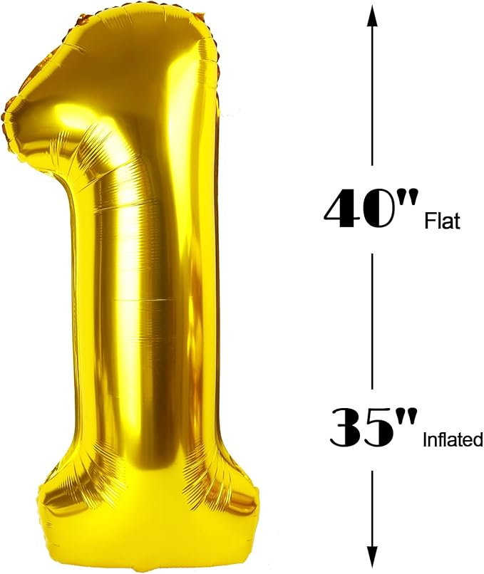 Gold Number 21 Balloon 40 inch, Numbers 21 12 Birthday Balloons for Boy Girl, Gold Foil 21 Balloon for 21 12 Birthday Party, Anniversary Celebration Decorations