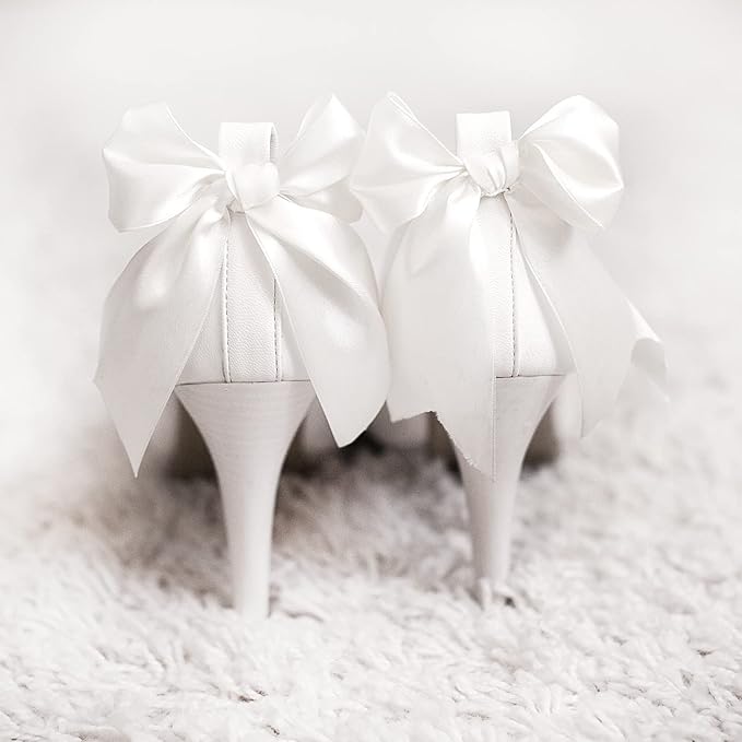 White Satin Ribbon, 1 inch x 50 Yards, Double Face Solid Color, Thick and Durable Ribbon Roll, 100% Polyester for Gift Wrapping, Crafts, Hair and Decorations