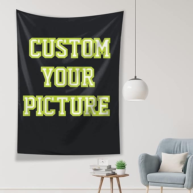 JINJUREN Custom Tapestry Upload Images Banners and Signs Customize For Bedroom 60 * 80 inch Vertical