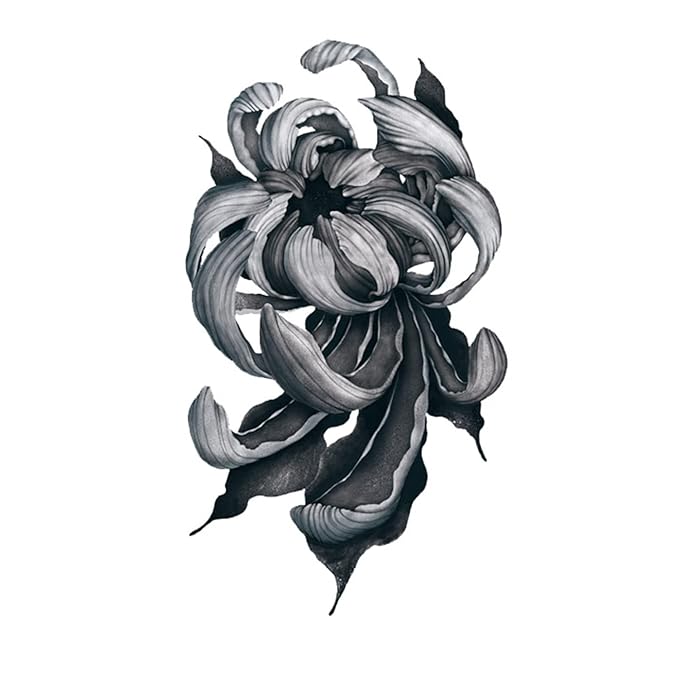 Large Temporary Tattoos Women Temporary Neck Tattoos Temporary Realistic Flower Chest Tattoo for Adults (Temporary Tattoos Sticker 9)