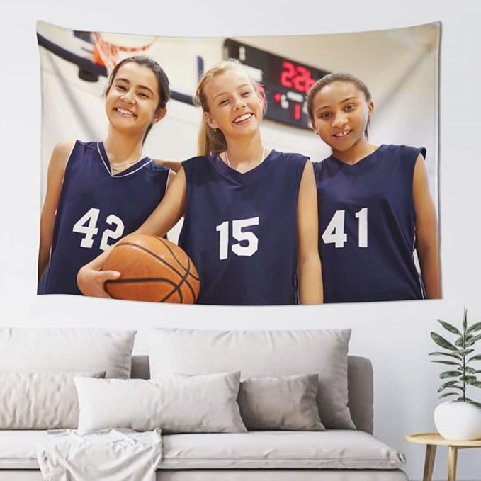 JINJUREN Custom Tapestry Upload Images Banners and Signs Customize For Bedroom 60 * 51inch Horizontal